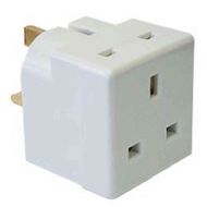 13A 2 Way Double Adapter Plug