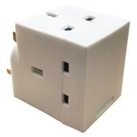 13A 3 Way Triple Adaptor Plug