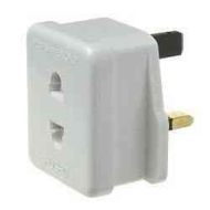 Shaver / Toothbrush Plug Adaptor 2 Pin to 3 Pin
