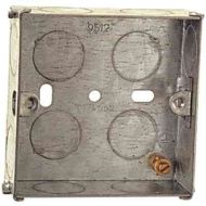 1 Gang 25mm Deep Galvanised Steel Back Box