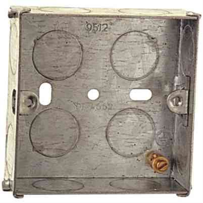 1 Gang 25mm Galvanised Steel Back Box