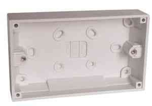 2 Gang 32mm Deep Surface Mount Pattress Back Box