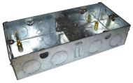 Dual Galvanised Steel Back Box (2 x 1 Gang)