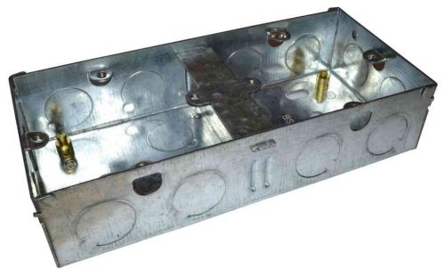 Dual 35mm Deep Galvanised Steel Back Box