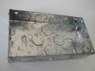 2 Gang 25mm Deep Galvanised Steel Back Box