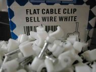 Bell Wire Cable Clips with Fixing Nail (100 Pack)