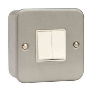 Metal Clad 2 Gang 2 Way Light Switch