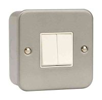 Metal Clad 2 Gang 2 Way Light Switch