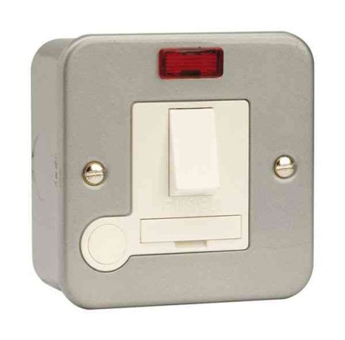 Metal Clad 13A Switched Fused Connection Unit With Neon (Spur Unit)