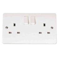 2 Gang 13A Double Plug Socket Outlet Switched | Click CMA036