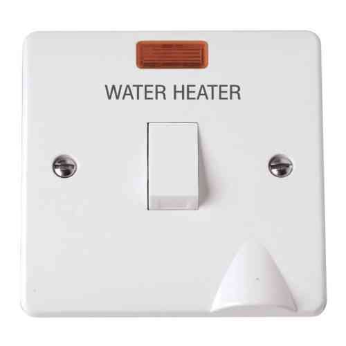 20A Water Heater Switch With Neon & Flex Outlet | Click CMA046