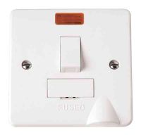 13A Switched Fused Connection Unit With Neon (Spur Unit) With Flex Cable Outlet