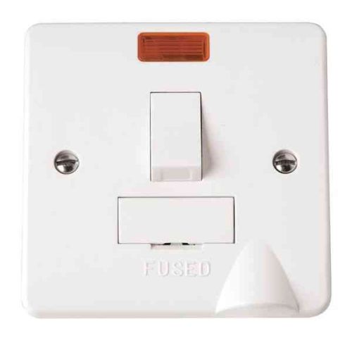 13A Switched Fused Connection Unit With Neon (Spur Unit) With Flex Cable Outlet