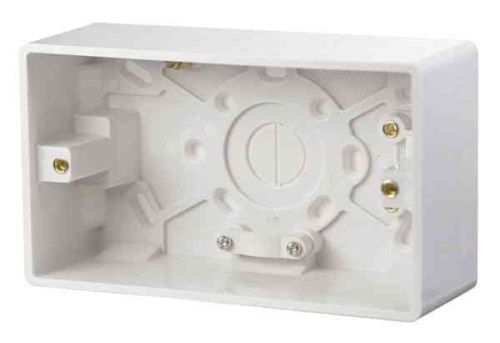 2 Gang 45mm Deep Surface Mount Pattress Back Box