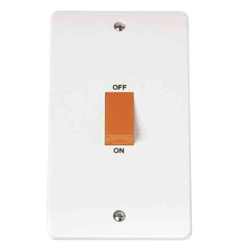 45A 2 Gang Single Vertical Cooker Switch | Click CMA202