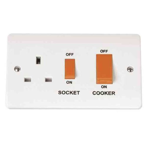 45A Cooker Switch With 13A Socket