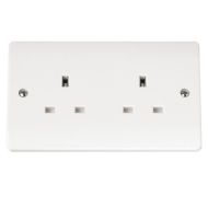 2 Gang 13A Unswitched Plug Socket Outlet