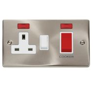 Satin Chrome Cooker Control Unit With Neon (White Insert)