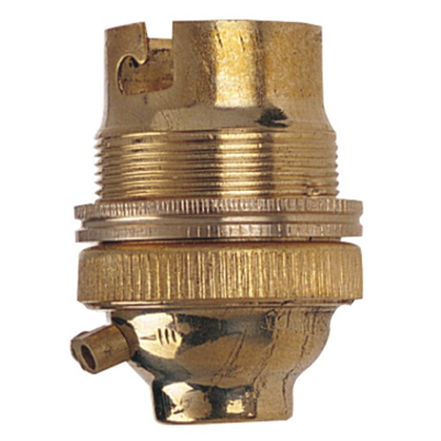 B22 / BC Brass 1/2" Entry Lamp Holder