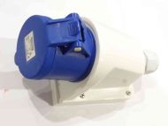 32A Blue Wall Socket 230-240V IP44 3 Pin