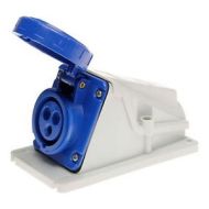 16A Blue Wall Socket 230-240V IP44 3 Pin