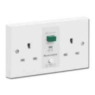 2 Gang 13A RCD Socket Outlet | 30mA Safety Trip