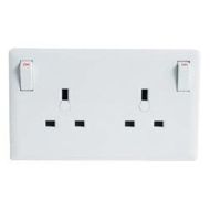 1 Gang to 2 Gang 13A Plug Socket Converter