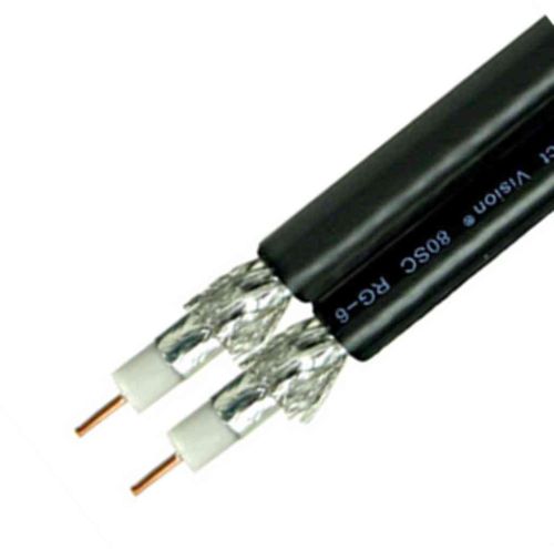 Twin Satellite Coaxial Cable RG6 - Sold By The Metre