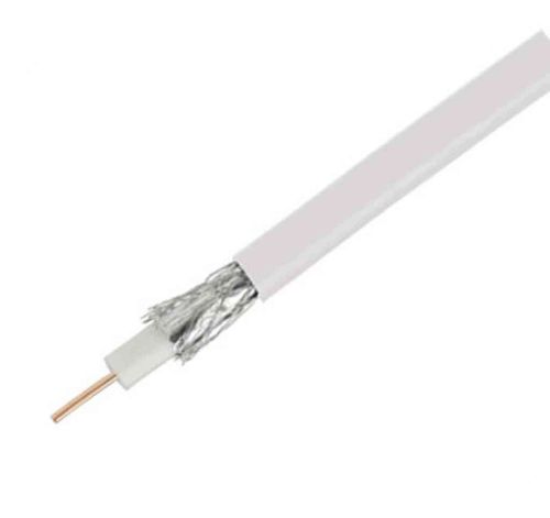 White Coaxial TV Aerial Cable - Sold By The Metre