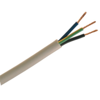 0.5mm 3 Core White Flexible Cable Per Metre (2183Y)