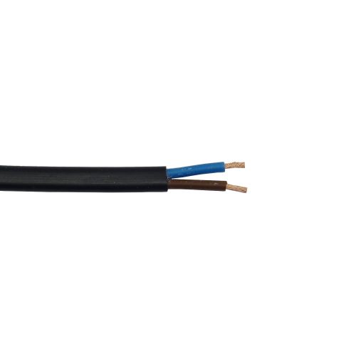 2 Core 0.75mm Black Flexible Cable 3182Y - Sold By The Metre