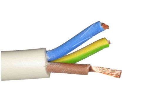 3 Core 1.5mm White Flex Cable Per Metre 3183Y