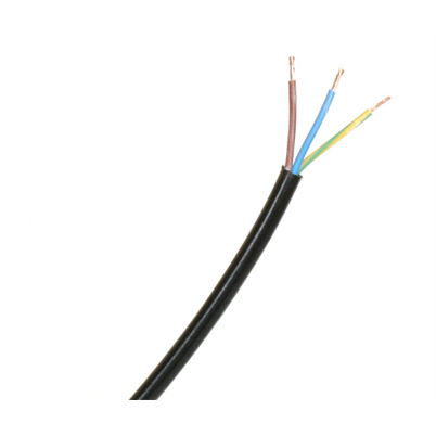 3 Core 0.75mm Black Flexible Cable 3183Y - Sold By The Metre