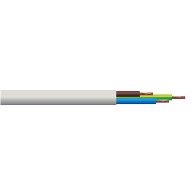 3 Core 0.75mm White Flexible Cable 3183Y - Sold By The Metre