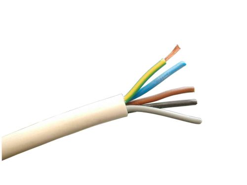 5 Core 0.75mm White Flex Cable Per Metre 3185Y