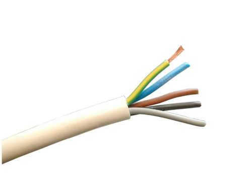 5 Core 0.75mm White Flexible Cable 3185Y - Sold By The Metre