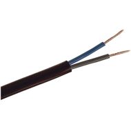 0.50mm² 2 Core Black Flat Flexible Cable Per Metre (2192Y)