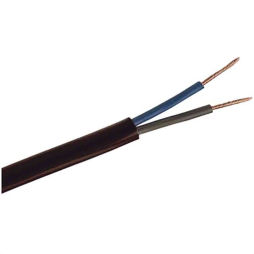 2 Core 0.5mm Black Flat Flexible Cable 2192Y - Sold By The Metre