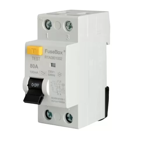 Fusebox 80A 100mA RCD / RCCB