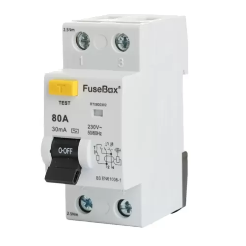 Fusebox 80A 30mA RCD / RCCB