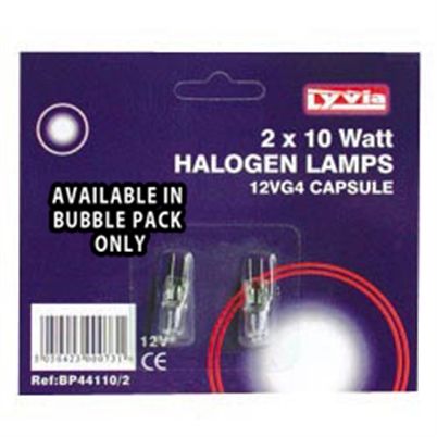 12V 10W G4 Halogen Light Bulb (2 Pack)