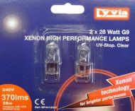 28W G9 Halogen Light Bulb (2 Pack)