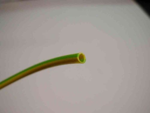 2mm PVC Earth Sleeving - Green & Yellow - Sold By The Metre