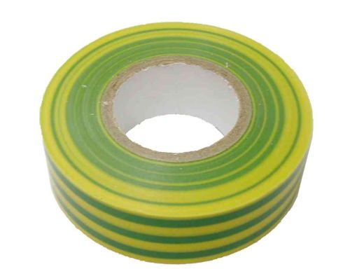 Green / Yellow (Earth) Electrical Insulation Tape 19mm x 20m