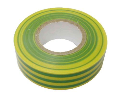 Green & Yellow (Earth) PVC Electrical Insulation Tape - 19mm x 20m