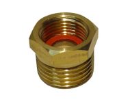 1/2" BSP Male x 3/8" BSP Female Brass Adapter With Washer