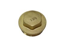 1-1/2" BSP Brass Flanged Plug