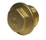 1/2" BSP Brass Flanged Plug