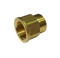 1/2" Male x 1/2" Female BSP Brass Tap Thread Extension Piece