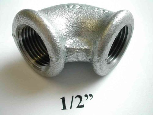 1/2" BSP Galvanised Iron Elbow Female x Female